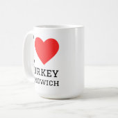 Mug J'adore le sandwich à la dinde (Devant gauche)