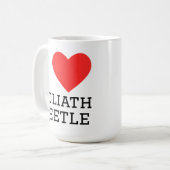 Mug J'adore le scarabée Goliath (Devant gauche)