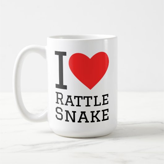 Mug J'adore le serpent à sonnette (Gauche)