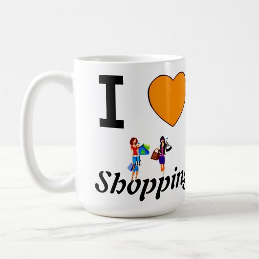 Mug J'adore le shopping (Gauche)