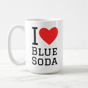 Mug J'adore le soda bleu