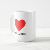 Mug J'adore le stégosaure (Devant gauche)