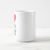 Mug J'adore le sticker carré de la journée de la terre (Centre)