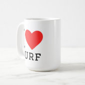Mug J'adore le surf (Devant gauche)
