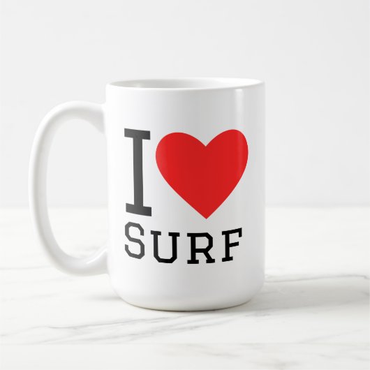 Mug J'adore le surf (Gauche)