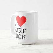 Mug J'adore le surf rock (Devant gauche)