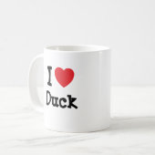 Mug J'adore le T-shirt de Duck heart (Devant gauche)