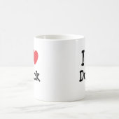 Mug J'adore le T-shirt de Duck heart (Centre)