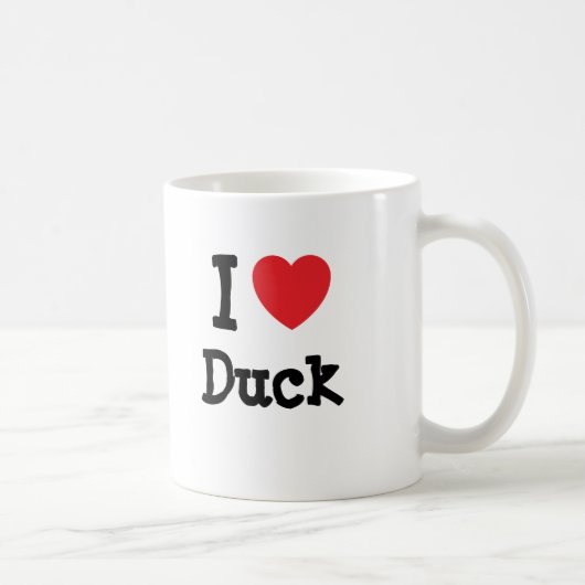 Mug J'adore le T-shirt de Duck heart (Droite)
