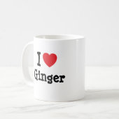Mug J'adore le T-shirt de Ginger heart (Devant gauche)