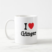 Mug J'adore le T-shirt de Ginger heart (Gauche)