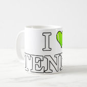 Mug J'adore le tennis (Devant gauche)