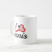 Mug J'adore le tennis (Devant gauche)