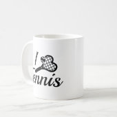 Mug J'adore le tennis (Devant gauche)