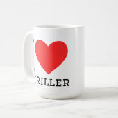 Mug J'adore le thriller (Devant gauche)