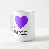 Mug J'adore le violet (Devant gauche)