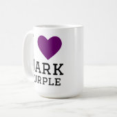Mug J'adore le violet foncé (Devant gauche)