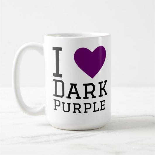 Mug J'adore le violet foncé (Gauche)