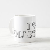 Mug J'adore le volley-ball (Devant gauche)