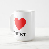 Mug J'adore le yaourt (Devant gauche)