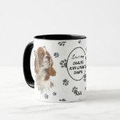 Mug J'adore l'empreinte de patte de Cavalier King Char (Devant gauche)