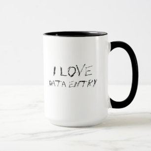 Mug J'adore l'entrée de données - urbain, bureau haut