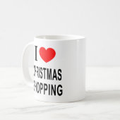 Mug J'adore les achats de Noël J'ADORE LES ACHATS DE N (Devant gauche)
