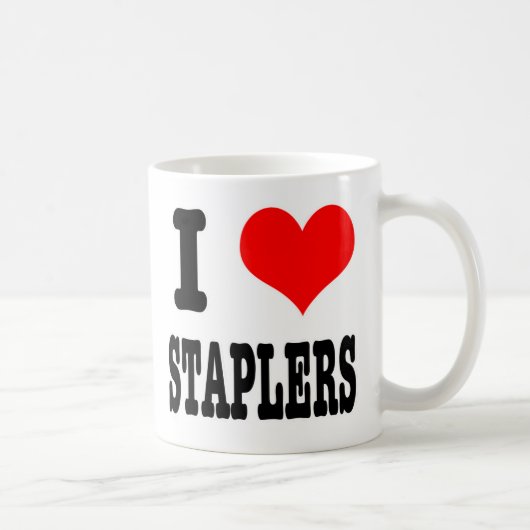 Mug J'ADORE les agrafeuses (Droite)