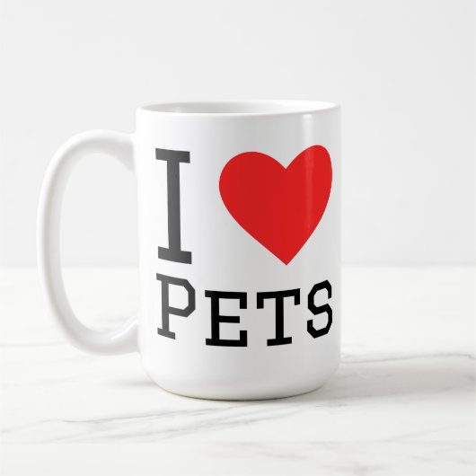 Mug J'adore les animaux de compagnie (Gauche)