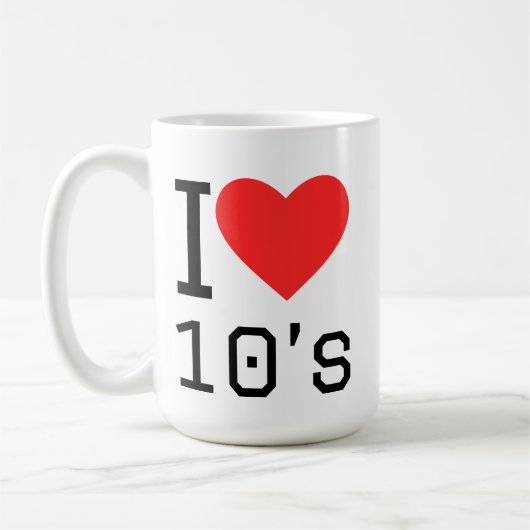 Mug J'adore les années 10 (Gauche)