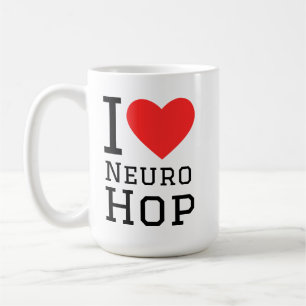 Mug J'adore les autocollants carré neuro hop