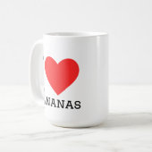 Mug J'adore les bananes (Devant gauche)