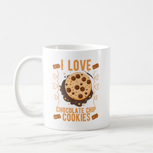 Mug J'adore les biscuits à puce au chocolat (Gauche)