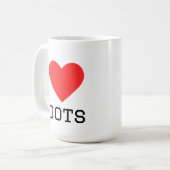 Mug J'adore les bottes (Devant gauche)