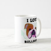 Mug J'adore les bulldogs (Devant droit)