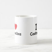 Mug J'adore les cafards coeurs personnalisés (Centre)