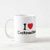 Mug J'adore les cafards coeurs personnalisés (Gauche)