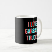 Mug J'adore les camions à ordures (Devant droit)
