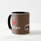 Mug J'adore les camions (camions à CAFE) (Devant gauche)