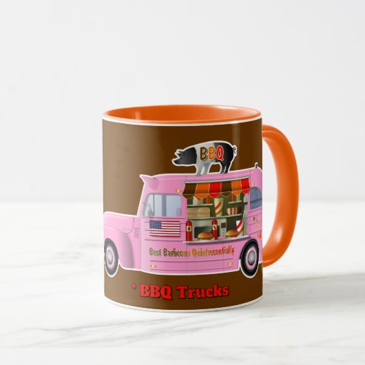 Mug J'adore les camions (camions de BBQ) (Devant droit)