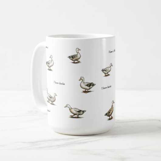 Mug J'adore les canards (Devant gauche)