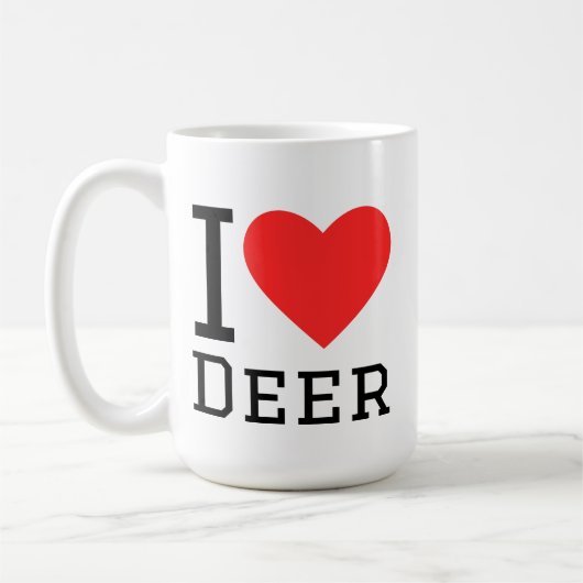 Mug J'adore les cerfs (Gauche)