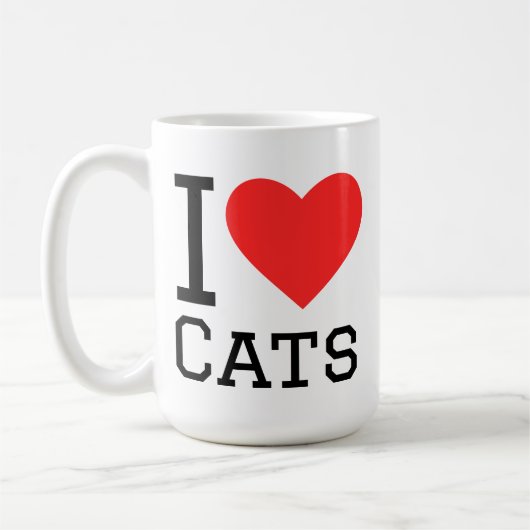 Mug J'adore les chats (Gauche)