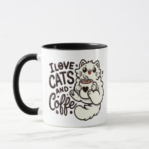 Mug J'adore les chats et le café !