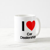 Mug j'adore les concessionnaires automobiles (Devant droit)