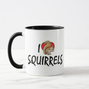 Mug J'adore les écureuils à coeur - Amoureux des écure