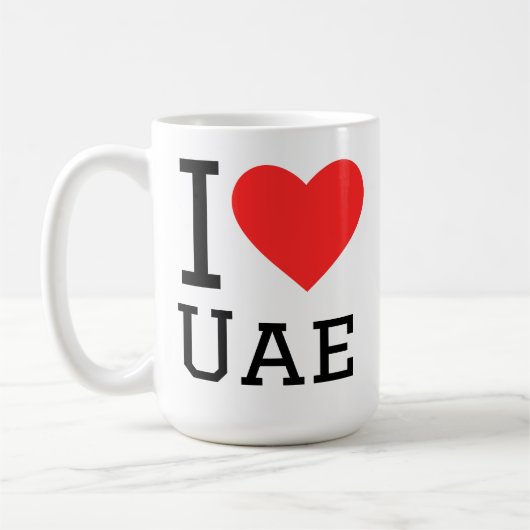 Mug J'adore les Émirats arabes unis  (Gauche)