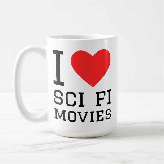 Mug J'adore les films de science-fiction (Gauche)