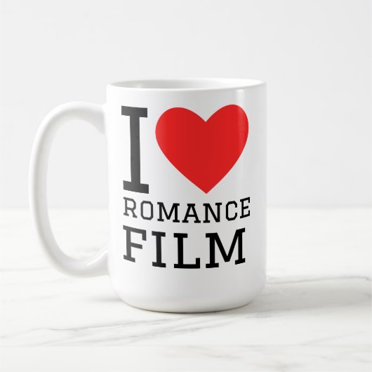 Mug J'adore les films romantiques (Gauche)