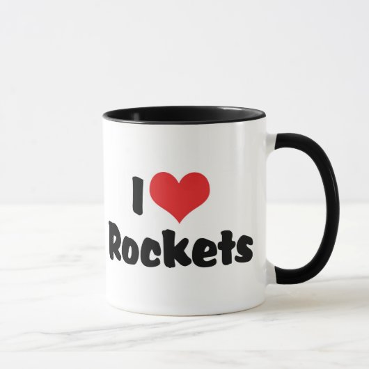 Mug J'adore les fusées Heart - Exploration spatiale (Droite)